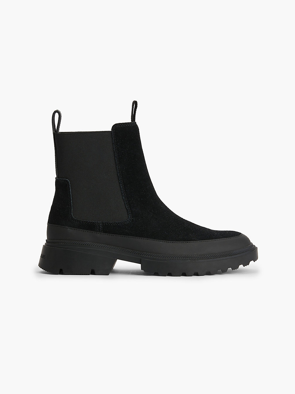 BLACK Kastige Chelsea-Boots Aus Wildleder undefined Herren Calvin Klein