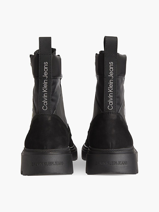 BLACK Suede Chunky Boots for men CALVIN KLEIN JEANS