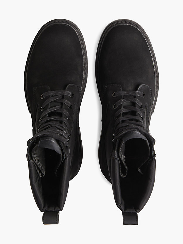 BLACK Suede Chunky Boots for men CALVIN KLEIN JEANS