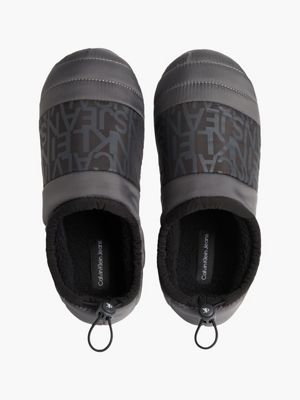  recycelte, gesteppte slipper für herren - calvin klein jeans