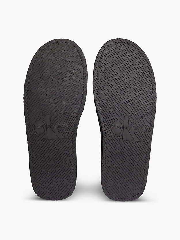 BLACK Recycled Twill Slippers for men CALVIN KLEIN JEANS