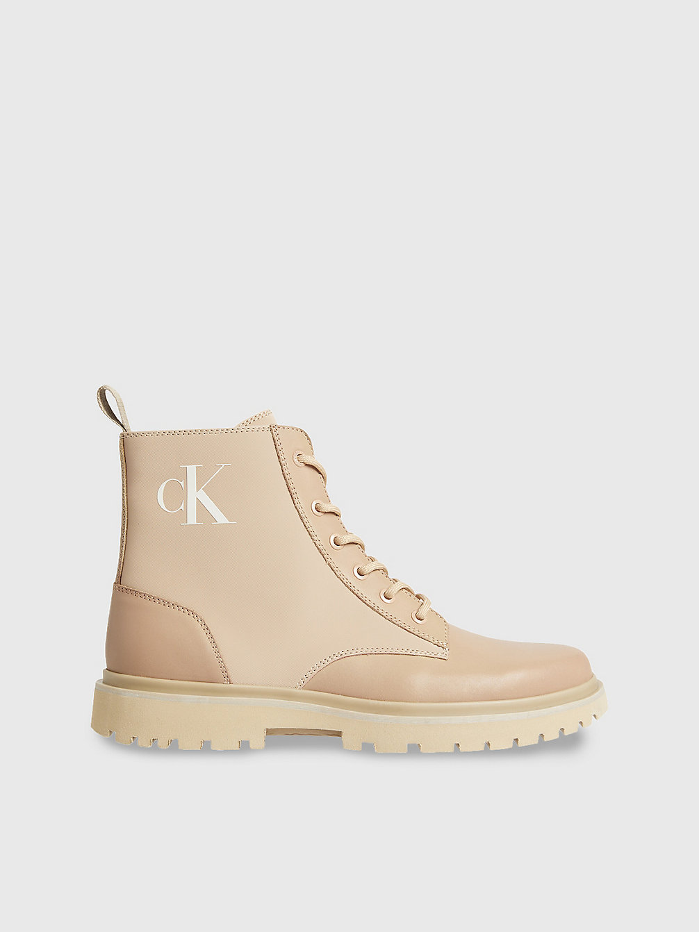 CANDIED GINGER Leather Lug Sole Boots undefined men Calvin Klein