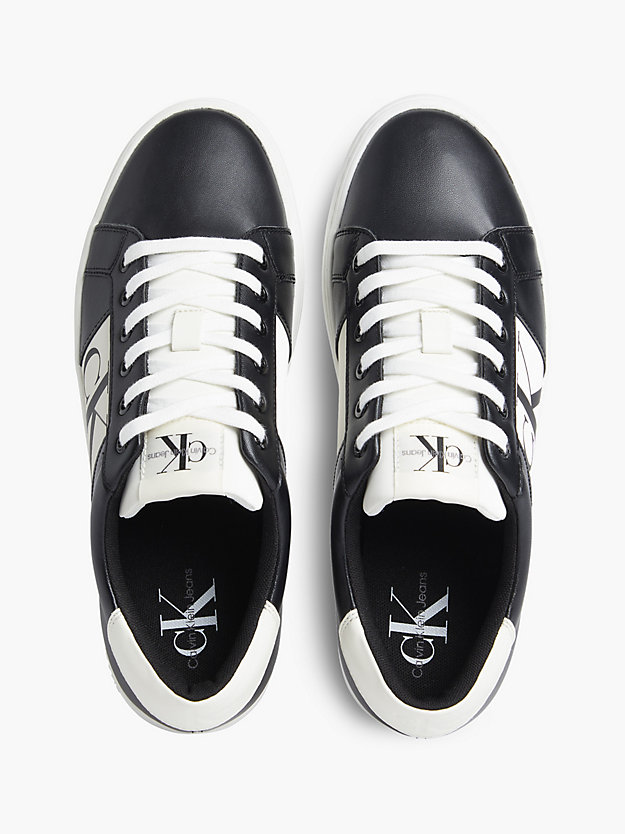 BLACK/IVORY Sneakers aus recyceltem Leder für Herren CALVIN KLEIN JEANS