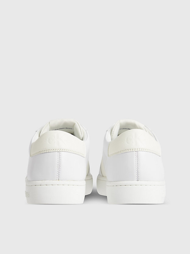 WHITE/IVORY Recycled Leather Trainers for men CALVIN KLEIN JEANS