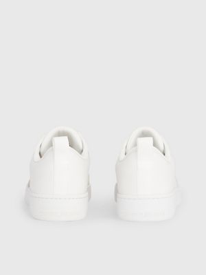 triple bright white leather trainers for men calvin klein jeans