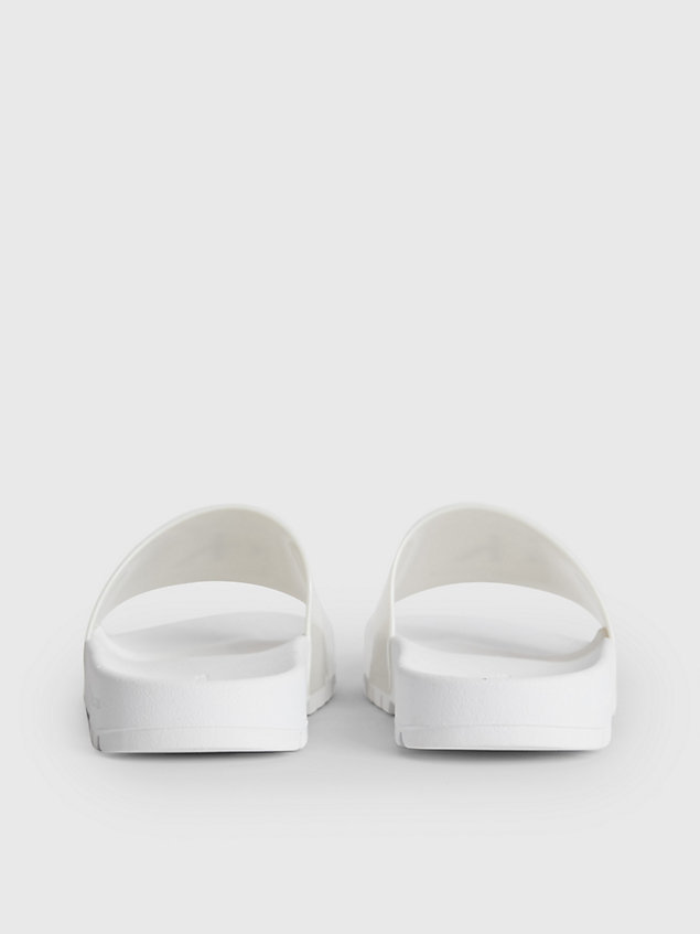 white logo-slippers für herren - calvin klein jeans