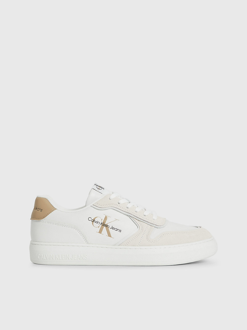 WHITE/ANCIENT WHITE Suède Sneakers undefined heren Calvin Klein