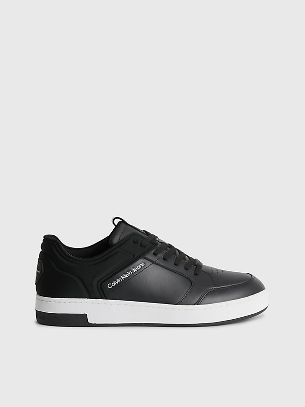 BLACK Leather Trainers for men CALVIN KLEIN JEANS