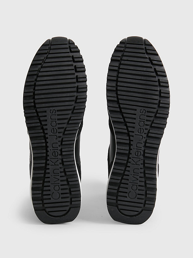 zapatillas de ante black de hombre calvin klein jeans