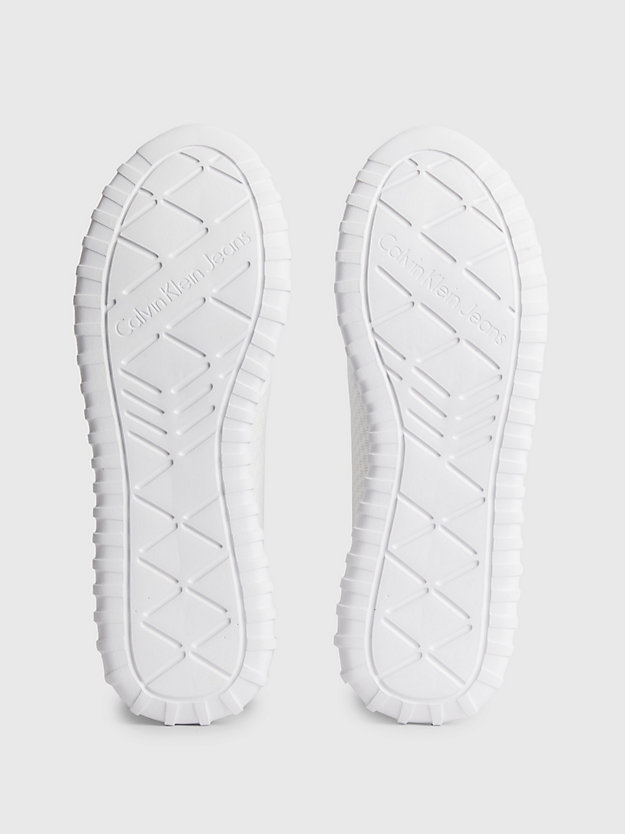 zapatillas de malla reciclada white/creamy white de hombre calvin klein jeans
