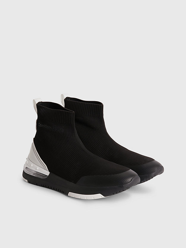 BLACK/WHITE Recycled High-Top Sock Trainers for men CALVIN KLEIN JEANS
