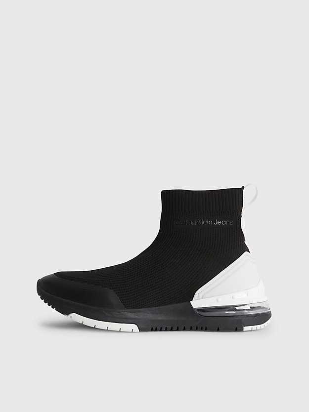 BLACK/WHITE Recycelte High Top Socken-Sneakers für Herren CALVIN KLEIN JEANS