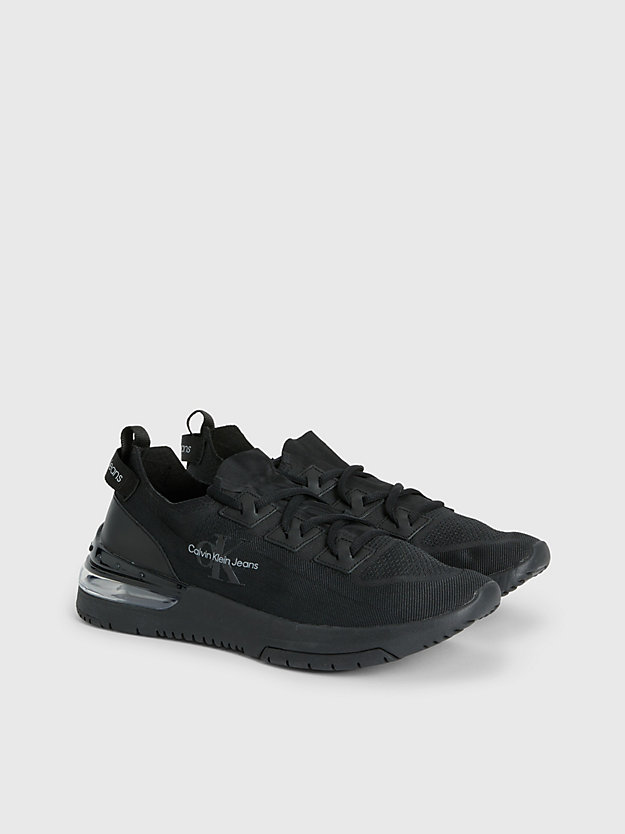 TRIPLE BLACK Recycled Knit Trainers for men CALVIN KLEIN JEANS