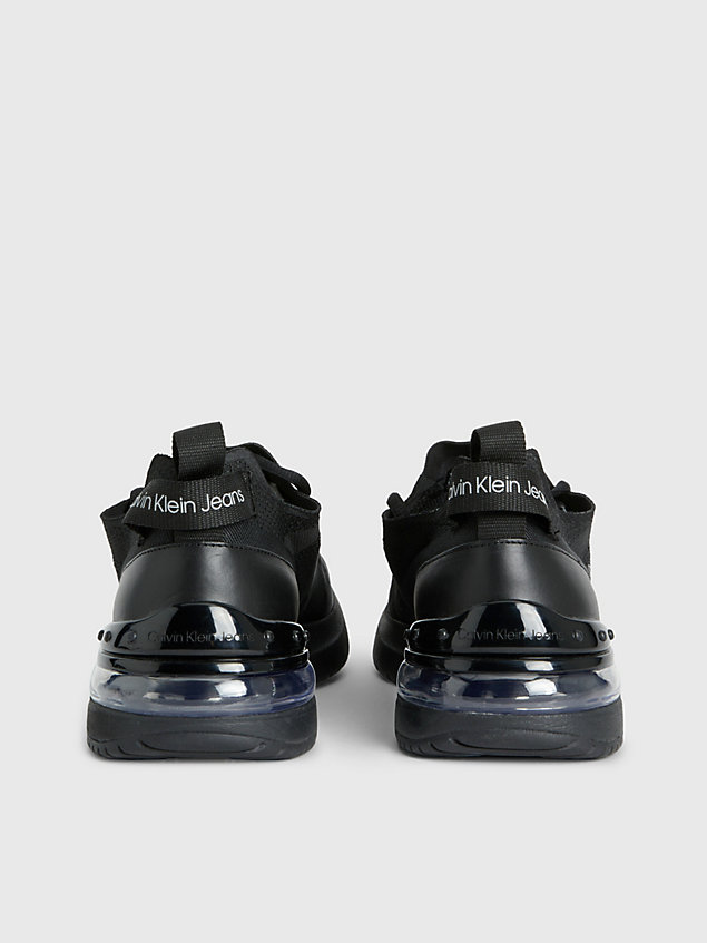zapatillas de punto de materiales reciclados black de hombre calvin klein jeans