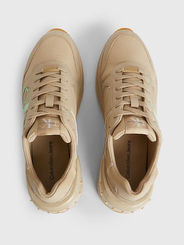 TRAVERTINE Leather Trainers for men CALVIN KLEIN JEANS
