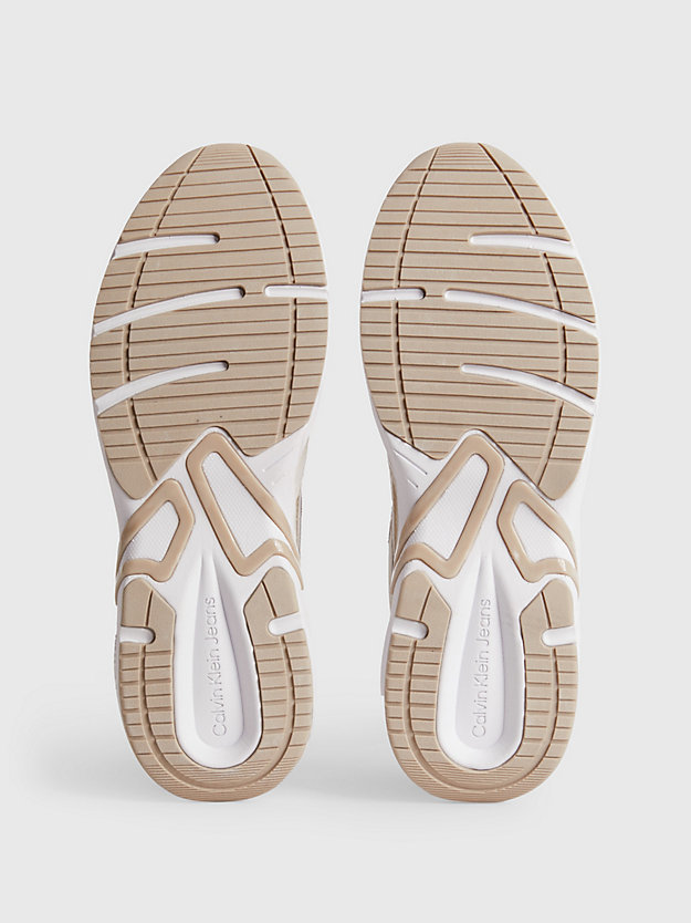 CREAMY WHITE/MERINO Sneakers aus Wildleder und Mesh für Herren CALVIN KLEIN JEANS