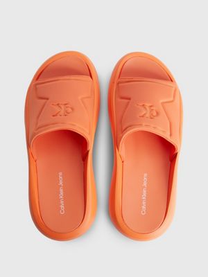 Calvin klein best sale orange sliders