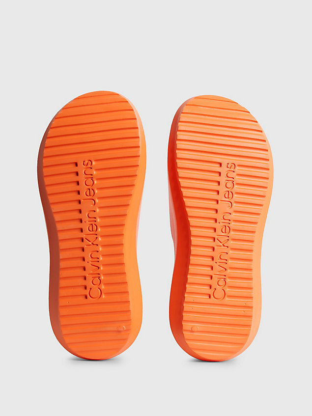 orange recycled hybrid sliders for men calvin klein jeans