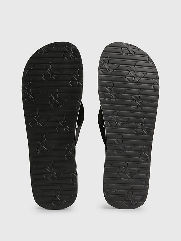 black flip-flops aus recyceltem material für herren - calvin klein jeans