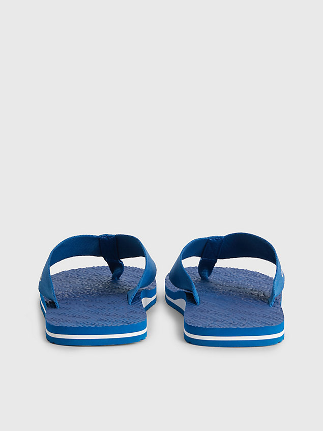 blue recycled flip flops for men calvin klein jeans