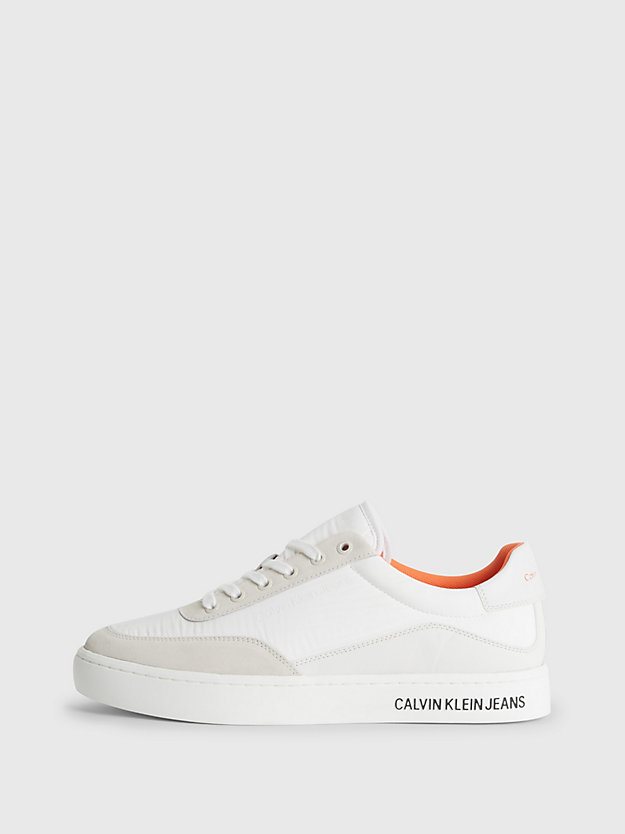 CREAMY WHITE/WHITE/FIRECRACKER Recycled Trainers for men CALVIN KLEIN JEANS