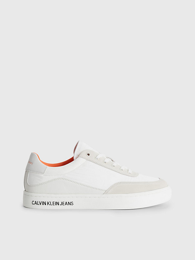 CREAMY WHITE/WHITE/FIRECRACKER Recycled Trainers for men CALVIN KLEIN JEANS