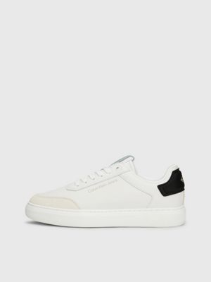 Calvin klein white trainers best sale