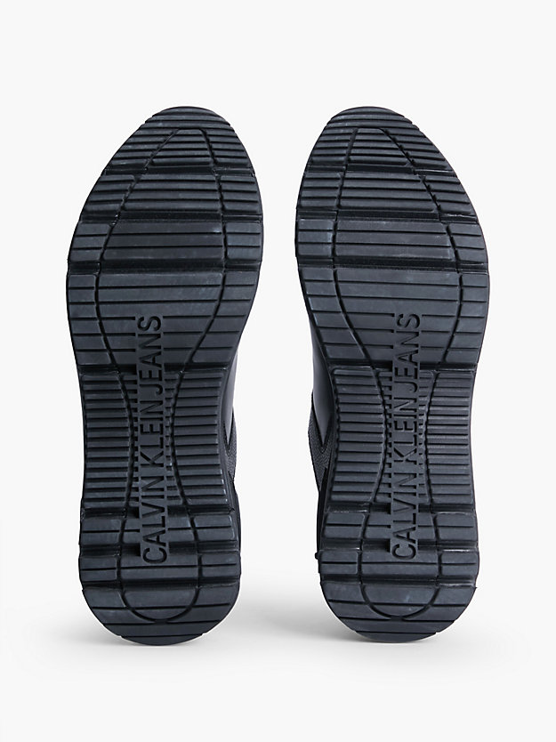 FULL BLACK Zapatillas de piel robusta de hombre CALVIN KLEIN JEANS