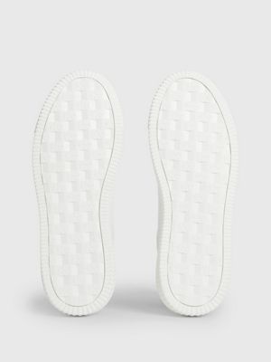 WHITE/MERLOT Leather Chunky Trainers for men CALVIN KLEIN JEANS