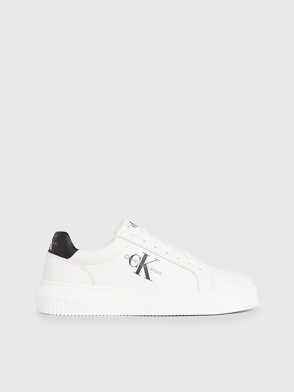 WHITE / BLACK Leder-Sneakers undefined Herren Calvin Klein
