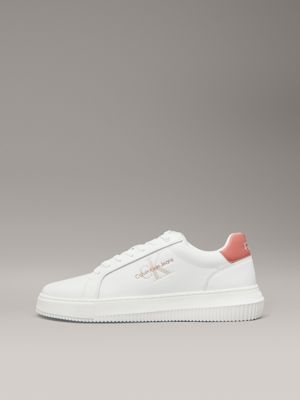 bright white/aragon/turtle dove leather trainers for men calvin klein jeans
