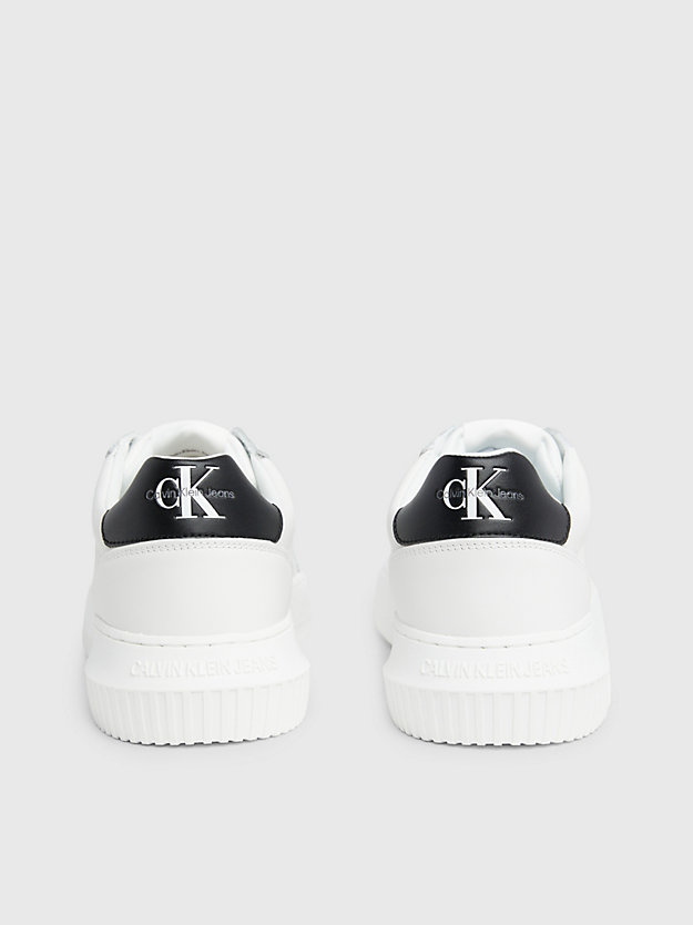 WHITE Leather Chunky Trainers for men CALVIN KLEIN JEANS