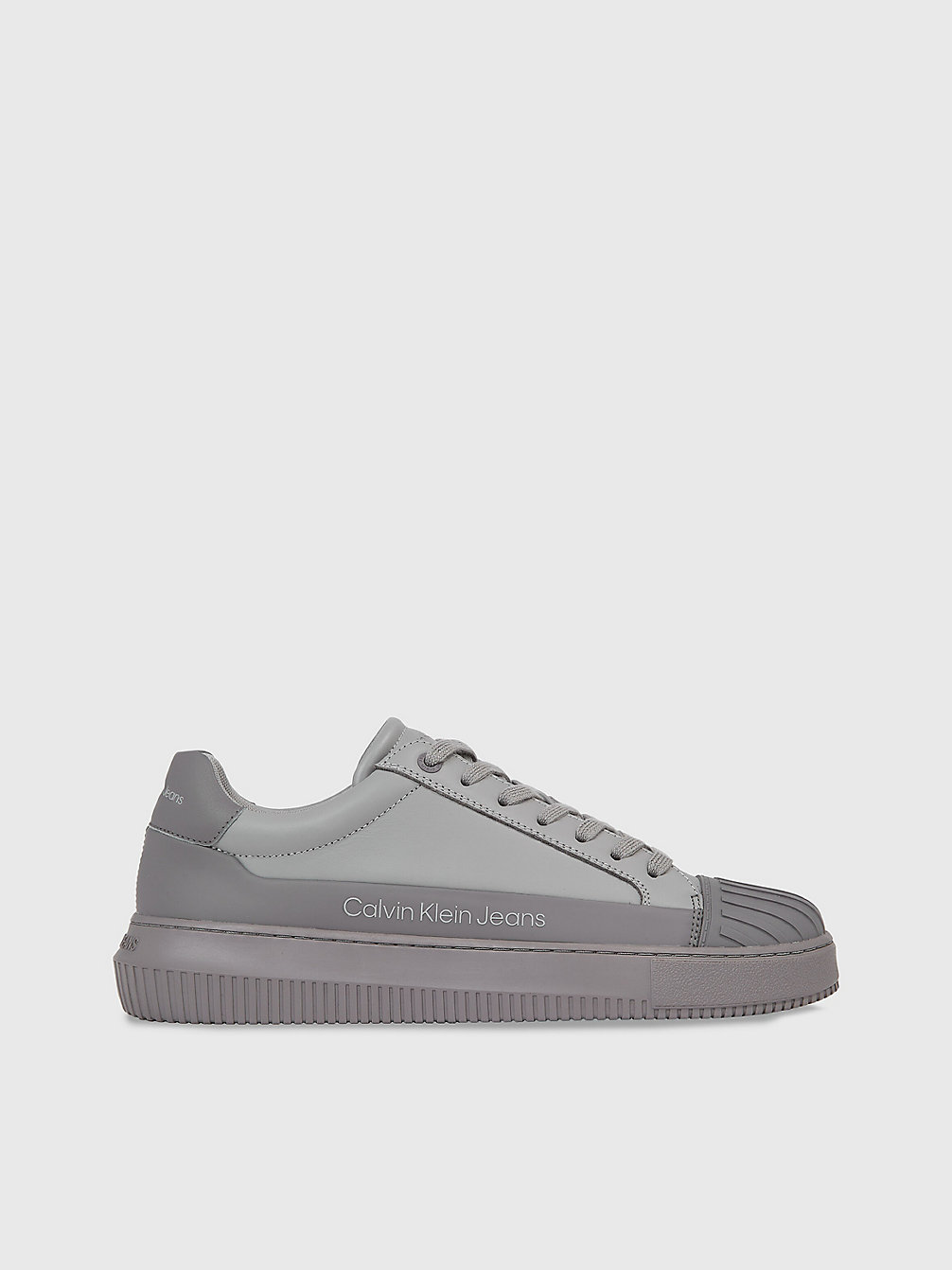 FORMAL GREY/STORMFRONT Leather Trainers undefined men Calvin Klein