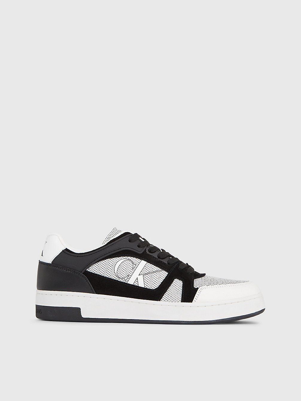 BRIGHT WHITE Leather Trainers undefined men Calvin Klein