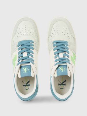 white sneakers aus wildleder für herren - calvin klein jeans