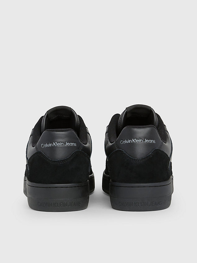 black sneakers aus wildleder für herren - calvin klein jeans