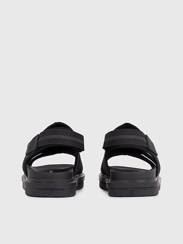 sandales en cuir black pour hommes calvin klein jeans