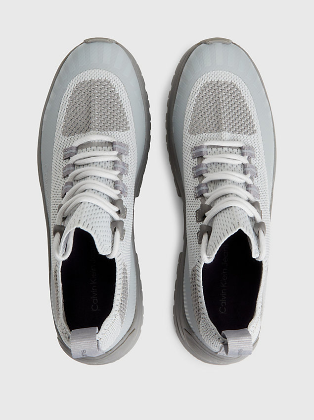 sneakers in maglia grey da uomo calvin klein jeans