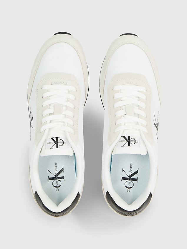 white logo sneakers voor heren - calvin klein jeans