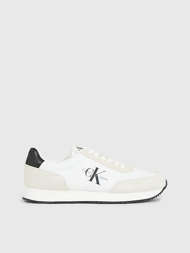 sneaker con logo white da uomini calvin klein jeans