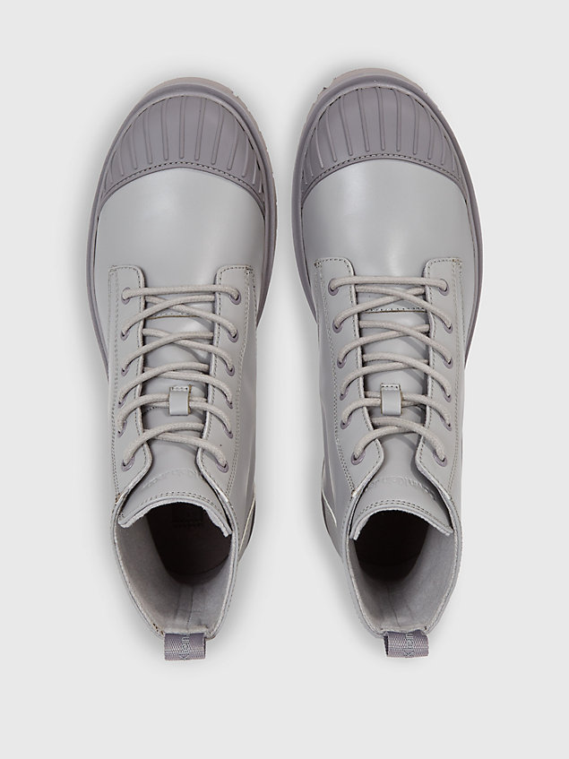 grey leder-boots für herren - calvin klein jeans