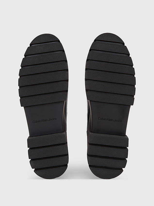 black chelsea-boots aus leder für herren - calvin klein jeans