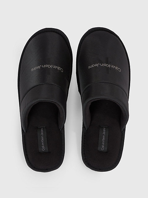 black slippers for men calvin klein jeans