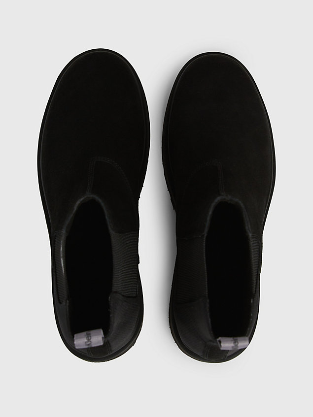 black suede chelsea boots for men calvin klein jeans