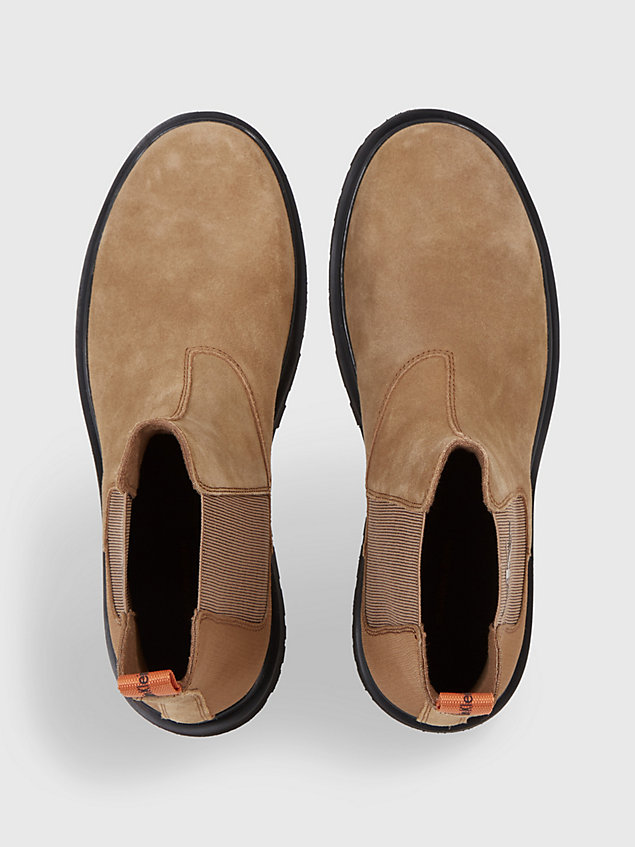 brown chelsea-boots aus wildleder für herren - calvin klein jeans