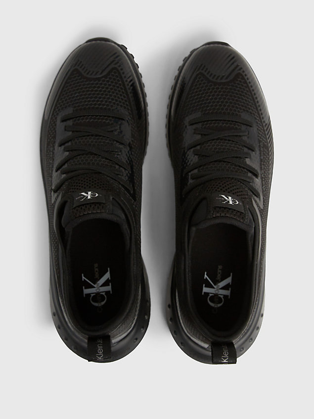 black tenisówki z siateczki dla mężczyźni - calvin klein jeans