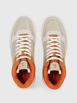 High top leather hot sale tennis shoes