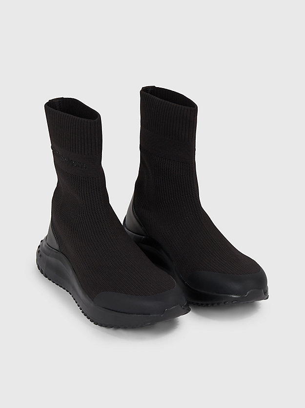 triple black high-top sock trainers for men calvin klein jeans