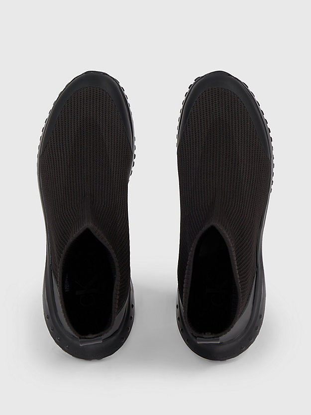 triple black high-top sock trainers for men calvin klein jeans