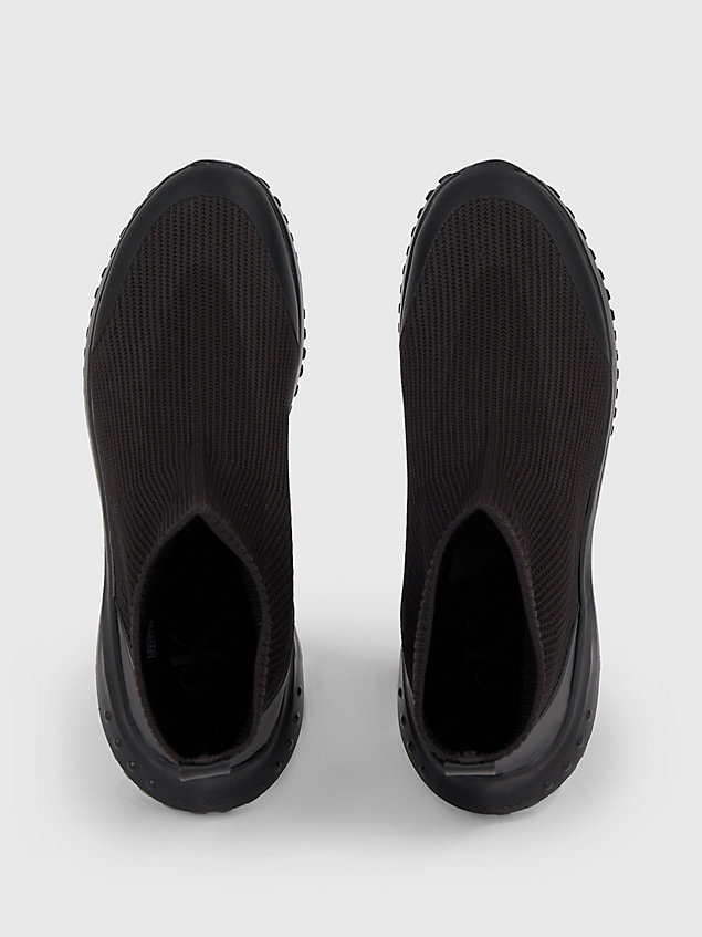 black tenisówki za kostkę dla mężczyźni - calvin klein jeans